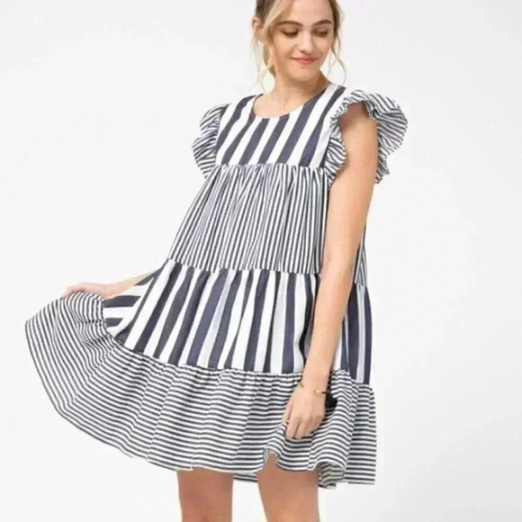 Dresses & Skirts - NAVY STRIPES DRESS